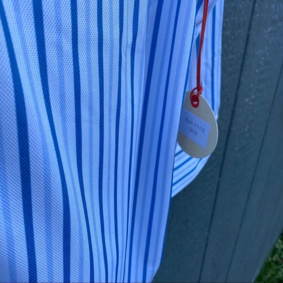 Buki Button Down Striped 3/4 Sleeve Blouse M NWT - Picture 7 of 15